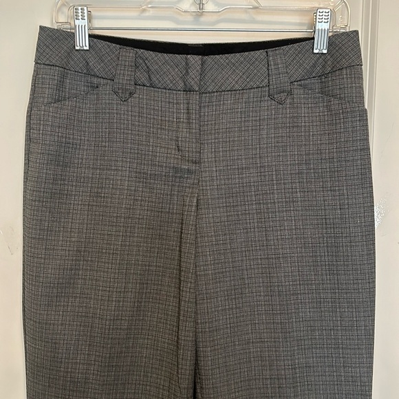 Express Design Studio “Editor”Black Gray Tan Micro- Plaid Career Pants Women’s 2 - Picture 2 of 11